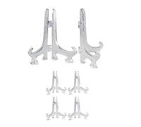 Lapiglo Lot de 6 supports de présentation réglables en plastique transparent pour chevalet pliables, plaques, œuvres d'art, photos, 10,2 cm, 15,2 cm, 25,4 cm