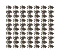 Lapiglo Lot de 70 à 72 autocollants plats holographiques 2D pour appâts et loisirs créatifs, yeux de poisson réalistes en taille S ou L