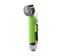 Lapiglo Mini pompe à air manuelle avec manomètre intégré pour ballons de sport, ballons de sport, basket-ball, football, noir (vert)