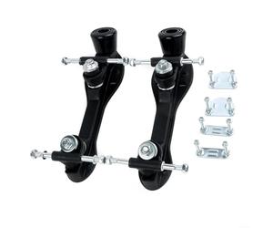 Lapiglo Plaques de patins à roulettes en plastique avec pivot en acier, trucks en aluminium et butée d'orteil résistante à l'usure, taille 5# (pour la taille 35-36)