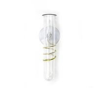 Lapiglo Pluviomètre à ventouse pour extérieur, compteur de pluie compact en plastique avec tube à essai, pot de plantes à suspendre, décoration de fenêtre de jardin, 14 x 5,2 cm
