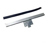 Lapiglo Rail de levage pour porte en verre avec joint MK2 MK2, métal ABS pour pièce de rechange OE 191837571A, noir argenté