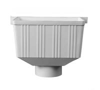 Lapiglo Rainwater Collection Inverseur de gouttière, adaptateur de tuyau de descente en PVC pour drainage de toit vers l'eau, accessoire d'irrigation de jardin blanc (75 mm)