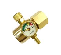 Lapiglo Régulateur de gaz argon AR-019 avec manomètre, accessoire de soudage en cuivre massif, bouteille de gaz argon, valve réductrice résistante aux chutes