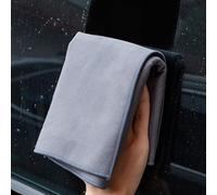Lapiglo Serviette de séchage pour voiture en peau de chamois et polaire corail, absorbant les peluches pour le nettoyage du véhicule, gris, 30 x 40 cm (30 x 40 cm)