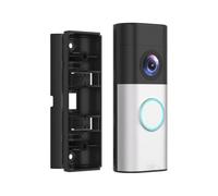 Lapiglo Sonnette filaire Pro avec angle réglable, support de sonnette vidéo ABS résistant aux intempéries, accessoire de sécurité facile à installer, noir
