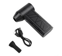 Lapiglo Souffleur turbo rechargeable par USB, moteur sans balais 130 000 tr/min pour mini collecteur de poussière avec lumière LED, 4 vitesses, nettoyage du clavier de voiture (noir) (5000 mAh)