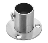 Lapiglo Support de barre de placard rond en acier inoxydable - 19 mm, 22 mm, 25 mm, 32 mm - Support mural et plafond - Argenté