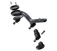 Lapiglo Support d'ordinateur de vélo léger pour Bryton pour Wahoo, support d'extension central avec support d'action, 3 bases adaptateurs incluses, robuste pour guidon intégré en acier plastique, noir