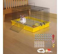 Lapiglo Système d'abreuvement automatique pour lapin, double bec à ressort pour cages, buse en bec de canard en plastique robuste pour soins et élevage, bleu (12 pièces)