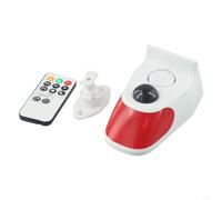 Lapiglo Système d'alarme de mouvement solaire sans fil 120 dB Lumière sonore IP65 Étanche IP65 Détecteur PIR avec télécommande, dissuasion des animaux patio