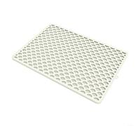 Lapiglo Tapis de litière double couche en silicone amovible antidérapant pour piège efficacement la litière pour chat Gris 46,5 x 32,5 cm