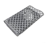 Lapiglo Tapis d'évier en silicone gris, pliable, résistant à la chaleur, antidérapant, passe au lave-vaisselle, protection avec motif nid d'abeille, 72,1 x 36,5 cm