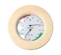 Lapiglo Thermomètre de sauna et hygromètre en bois, pour double affichage de la température et de l'humidité, pour hammam, bain de sueur, entrepôt, capteur précis accessoire pointeur