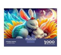 Lapin 1000 Pieces Heavy-Duty Cardboard Lapins Tournesol Puzzle for Kids 12+ Frustration-Free Assembly Retirement Gift Museum-Quality Print 70x50cm/1000pcs
