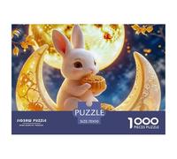 Lapin 1000 Pièces Puzzle Animaux pour Adultes, Défi Jouets, Cadeau d'anniversaire, Jeux Éducatif, Qualité Premium 70x50cm/1000pcs