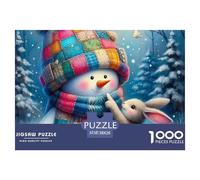 Lapin 1000 Pièces Puzzle Animaux pour Adultes, Défi Jouets, Cadeau, Stimulant, Jeux Éducatif, Qualité Premium 38x26cm/1000pcs