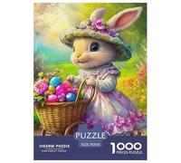 Lapin 1000 Pièces Puzzle Animaux pour Adultes Enfants, Défi Jouets, Cadeau d'anniversaire, Jeu Éducatif, Qualité Premium 70x50cm/1000pcs