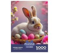 Lapin 1000 Pièces Puzzle Animaux pour Adultes Enfants, Défi Jouets, Cadeau d'anniversaire, Jeu Éducatif, Qualité Premium 38x26cm/1000pcs