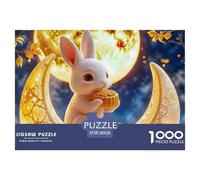 Lapin 1000 Pièces Puzzle Animaux pour Adultes Enfants, Défi Jouets, Cadeau, Jouet pour Enfant, Jeu Éducatif, Qualité Premium 38x26cm/1000pcs