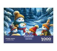 Lapin 1000 Pièces Puzzle Animaux pour Adultes Enfants, Défi Jouets, Cadeau, Stimulant, Jeux Éducatif, Qualité Premium 70x50cm/1000pcs