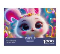 Lapin 1000 Pièces Puzzle Animaux pour Adultes Enfants, Parfait pour Les Amateurs De Puzzles, Cadeau d'anniversaire, Jeux Éducatif, Qualité Premium 70x50cm/1000pcs