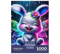 Lapin 1000 Pièces Puzzle Animaux pour Adultes Enfants, Parfait pour Les Amateurs De Puzzles, Cadeau, Jouet pour Enfant, Jeux Éducatif, Qualité Premium 38x26cm/1000pcs