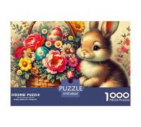 Lapin 1000 Pièces Puzzle Animaux pour Adultes, Parfait pour Les Amateurs De Puzzles, Cadeau, Stimulant, Jeu Éducatif, Qualité Premium 38x26cm/1000pcs