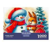 Lapin 1000 Pièces Puzzles Animaux pour Adultes, Défi Jouets, Cadeau d'anniversaire, Jeu Éducatif, Qualité Premium 70x50cm/1000pcs