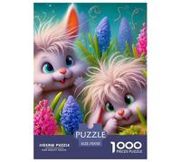 Lapin 1000 Pièces Puzzles Animaux pour Adultes, Défi Jouets, Cadeau d'anniversaire, Jeux Éducatif, Qualité Premium 70x50cm/1000pcs
