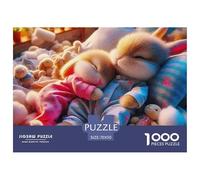 Lapin 1000 Pièces Puzzles Animaux pour Adultes, Défi Jouets, Cadeau d'anniversaire, Jeux Éducatif, Qualité Premium 70x50cm/1000pcs