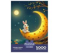 Lapin 1000 Pièces Puzzles Animaux pour Adultes Enfants, Parfait pour Les Amateurs De Puzzles, Cadeau, Stimulant, Jeux Éducatif, Qualité Premium 38x26cm/1000pcs