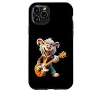 Lapin à Bascule Happy Cartoon Jouant de la Guitare électrique Coque pour iPhone 11 Pro