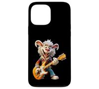 Lapin à Bascule Happy Cartoon Jouant de la Guitare électrique Coque pour iPhone 13 Pro Max