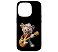 Lapin à Bascule Happy Cartoon Jouant de la Guitare électrique Coque pour iPhone 14 Pro