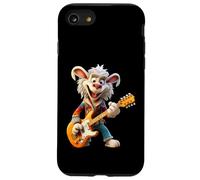 Lapin à Bascule Happy Cartoon Jouant de la Guitare électrique Coque pour iPhone SE (2020) / 7/8