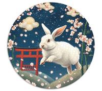 Lapin à Oreilles Puzzle pour Adultes 1000 Pièce Pet Mignon Premium Défi Jouets Jeu Éducatif Cadeaux pour Femmes 1000pcs (67.5x67.5cm)