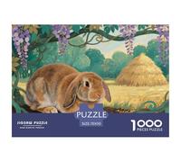 Lapin à Oreilles Tombantes néerlandais 1000 Pièces Puzzles pour Adultes,Idylle enchantée Un Jeu De Dexérité Très Difficile Puzzle Éducatif avec des Défis 70x50cm/1000pcs
