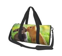 Lapin Amour Imprimé, Sac de Voyage de Grande capacité, Sac à Main Rond, Sac de Voyage de Sport, fourre-Tout, Sac de Fitness