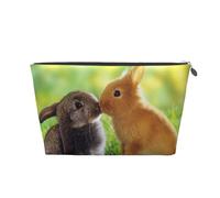 Lapin Amour Imprimé, Trousse de Toilette Trousse de Maquillage Sac à cosmétiques Trousse de Toilette de Voyage Portable