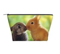 Lapin Amour Imprimé, Trousse de Toilette Trousse de Maquillage Sac à cosmétiques Trousse de Toilette de Voyage Portable