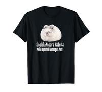 Lapin Angora Anglais alimenté par Le café et l'angora Peluche Animal T-Shirt