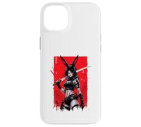 Lapin Anime Girl Samurai Style Japonais Warrior Graphic Coque pour iPhone 14 Plus