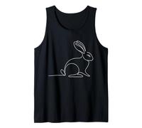 Lapin Art Linéaire Dessin Animalier Simple Débardeur