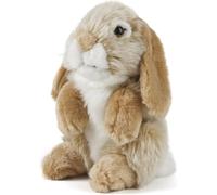 Lapin Assis Marron Aux Oreilles Tombantes,Lapin En Peluche Doux Et Réaliste,Peluche Écologique Naturli,18Cm