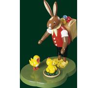 Lapin Avec Panier + Ufs 19 CM Lapin de Pâques Décoration Neuf 13047