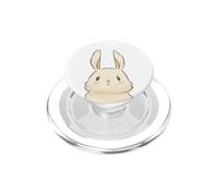 Lapin Blanc Mignon Kawaii Happy Funny Rabbit Animal PopSockets PopGrip pour MagSafe