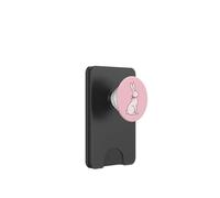 Lapin Blanc sur Fond Rose Pastel PopSockets PopWallet pour MagSafe