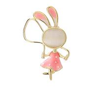 Lapin Broche Femelle Mignon Jour Broche Fixe Vêtements Run Décoratif Cardigan Costume Corsage Accessoires (One Size)
