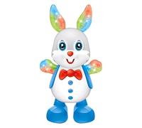Lapin chanteur qui parle - Secouer musical du lapin chanteur, jouet rotatif du corps de dessins animés avec musique dynamique et lumières fraîches, adorable jouet interactif pour